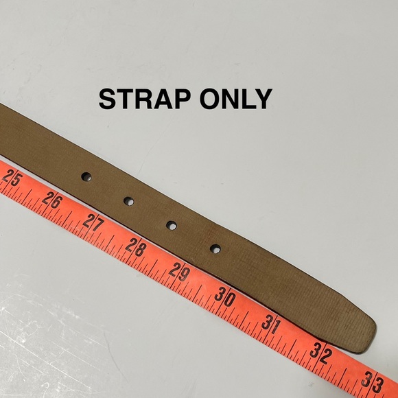 Tommy Bahama Beige Leather Belt Brown Trim Made in Spain Neutral Office Size S - Picture 8 of 9